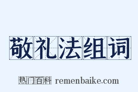 敬礼法组词是什么意思的图片